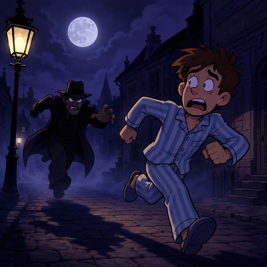 Dream about being chased illustration