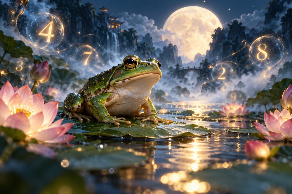 Dream about frog illustration