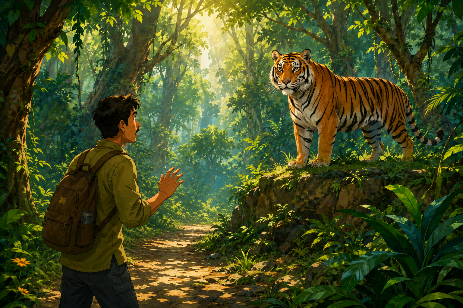 Dream about tiger illustration